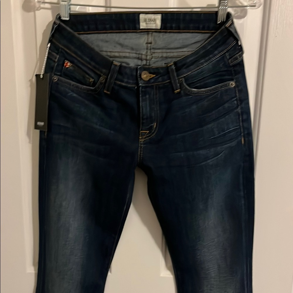Women's Hudson Ferris Flap wide leg Dark Blue Jeans